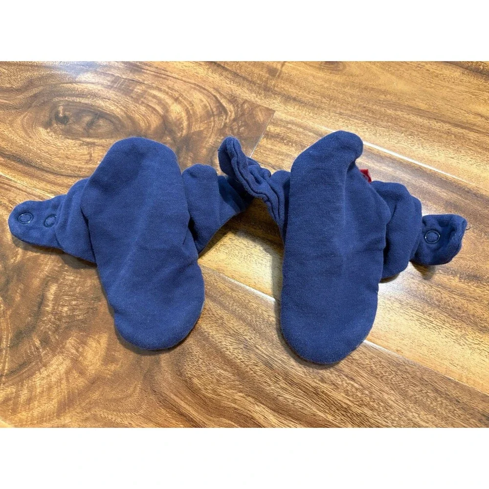 Zutano Cotton Gripper Booties, Navy, Size 12M